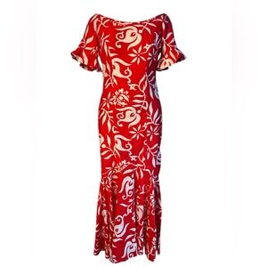 50s-60’s Paradise Hawaii floral mermaid dress